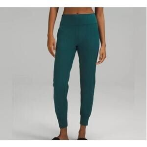 Women's Lululemon Align Super High-Rise Ribbed Waist Jogger Green Jasper Pants 6